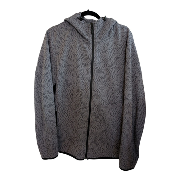 UNIQLO SprzNY MOMA Limited Edition Gray Full Zip Jacket Geo Print XL EUC - Picture 1 of 7